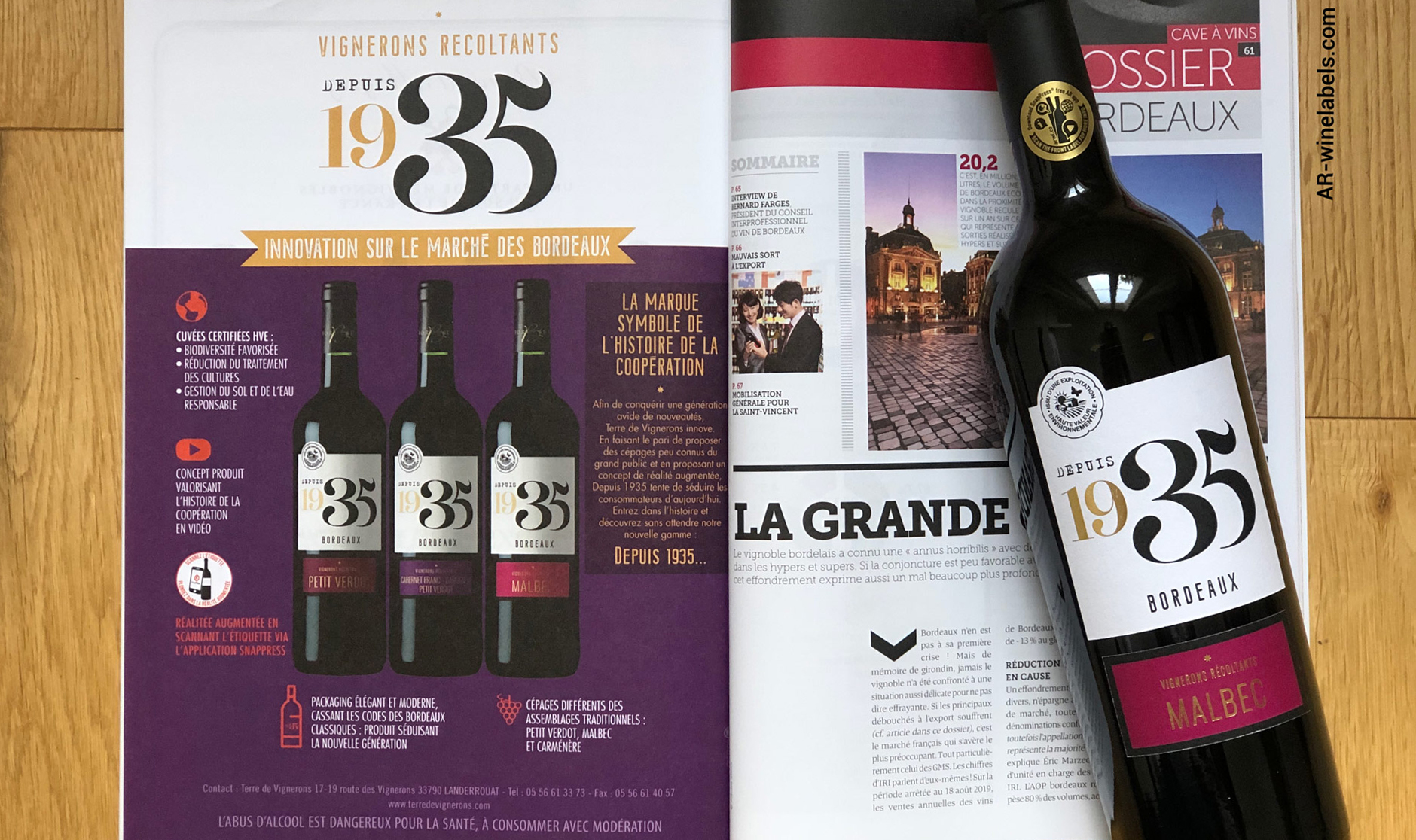 Rayon Boissons N°290 december 2019 - Launch of the range « Depuis 1395 » with connected ARWL’s wine labels.