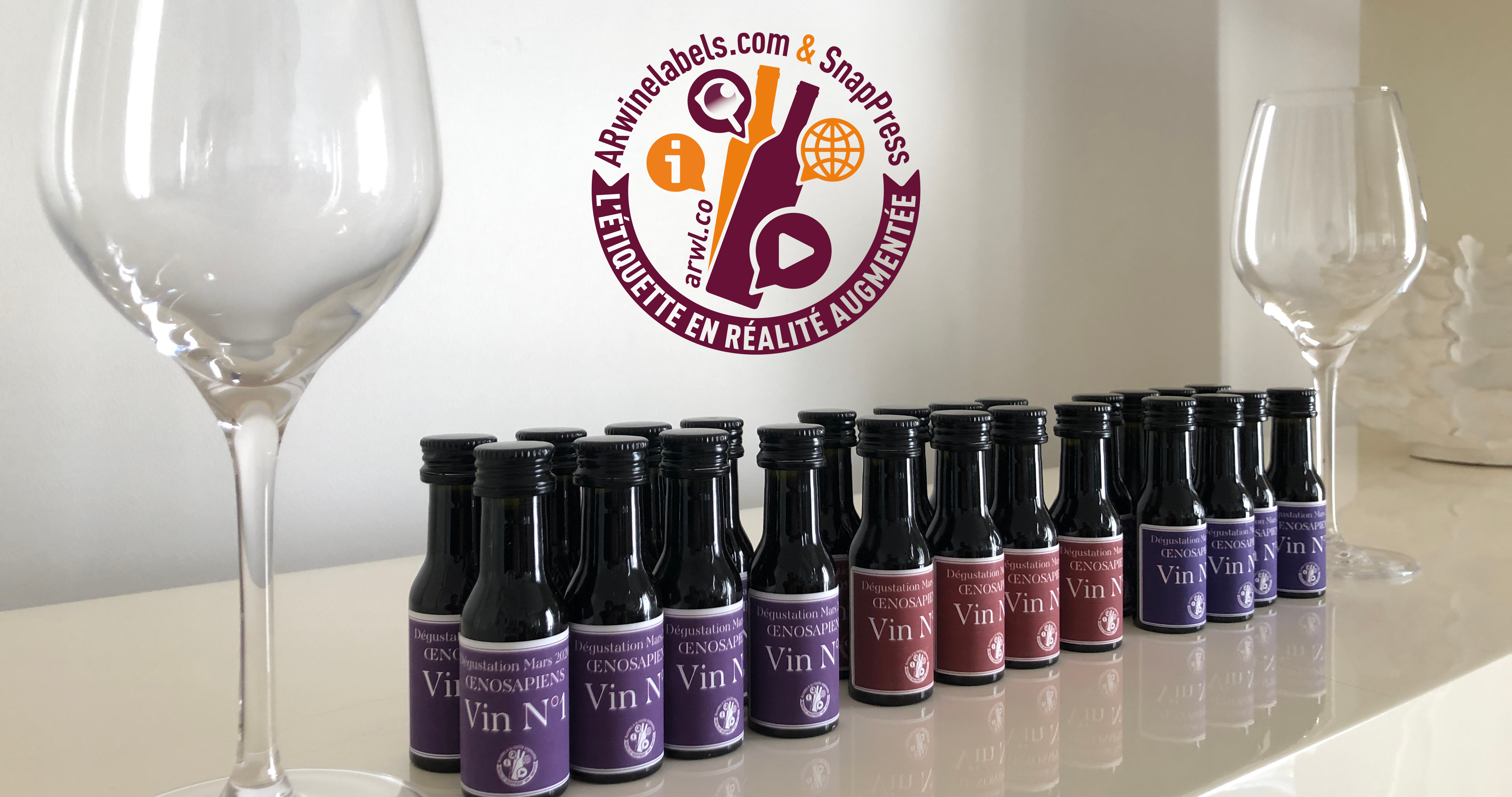 AR Winelabels et les Vinottes pour dégustation à l’aveugle