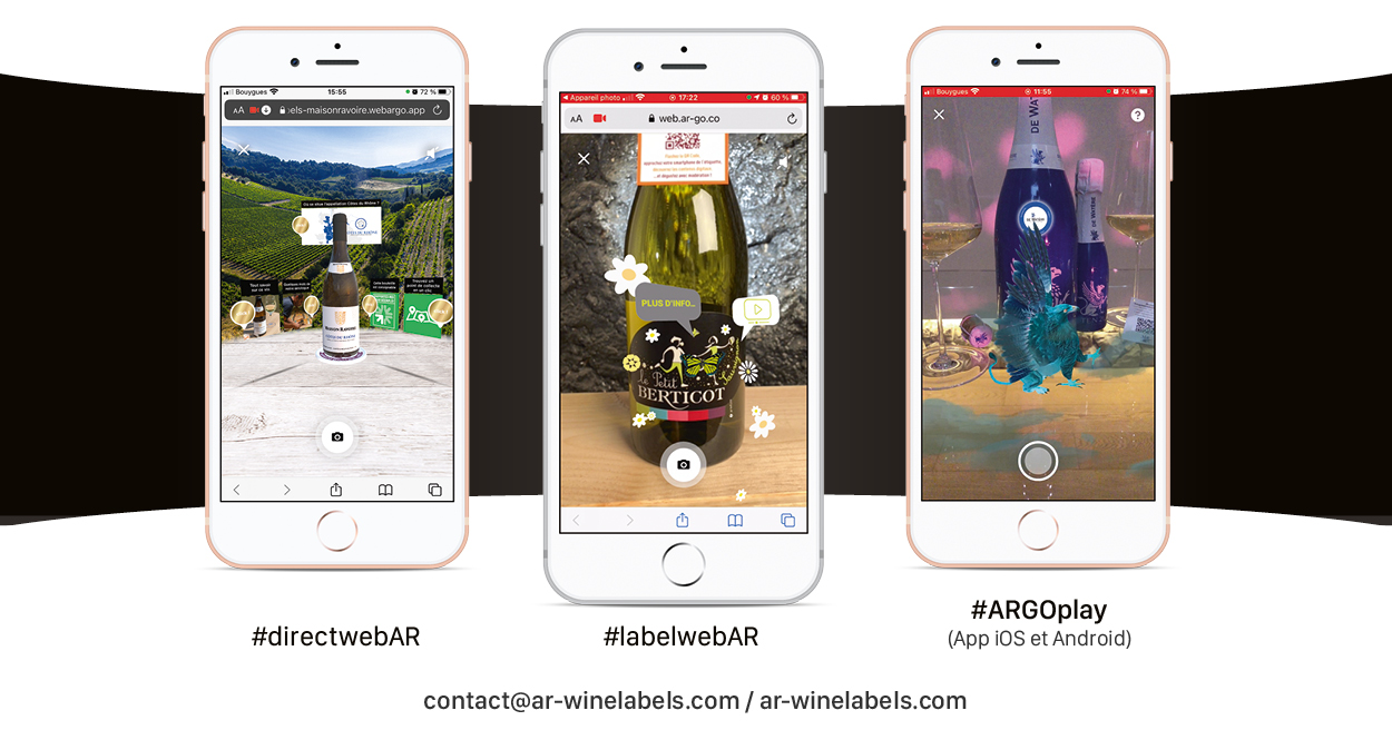 directwebAR, labelwebAR, ARGOplay, nos solutions de Réalité Augmentée