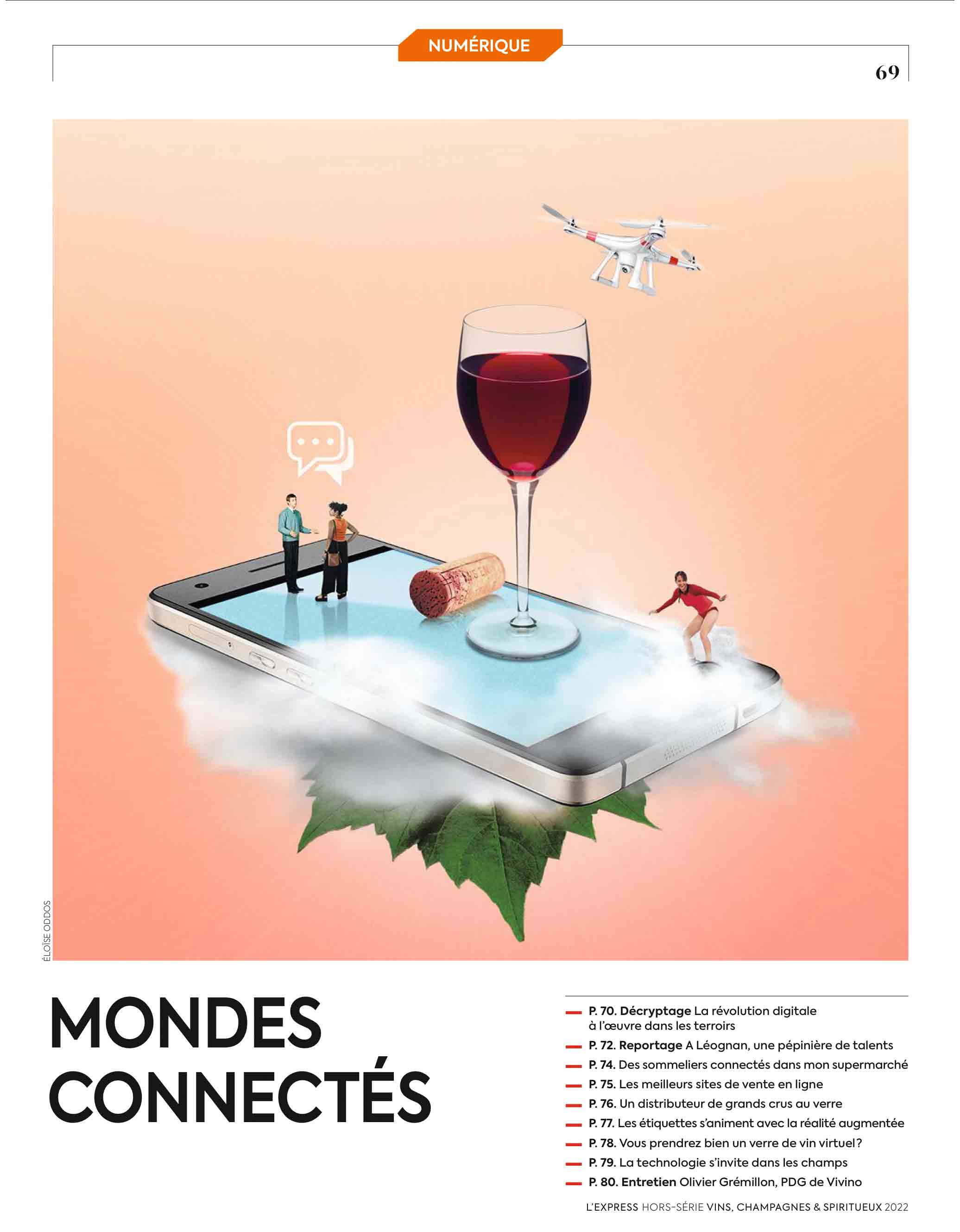 « MONDES CONNECTÉS » le cahier Numérique L’Express Hors-Série Vins Champagnes & Spiritueux Juin 2022