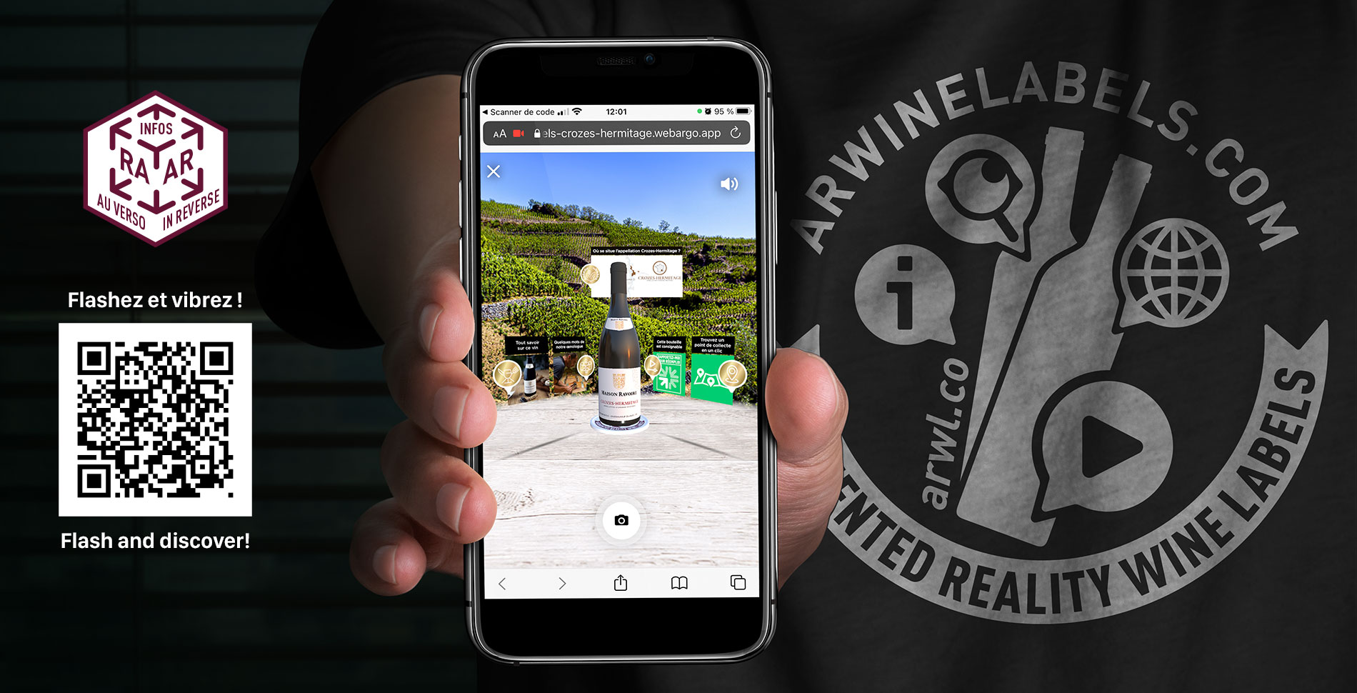 By flashing the QR code, access the magic of #directwebAR
and discover a digital panorama up to 360° with digital interactions according
to your marketing & communication plans.